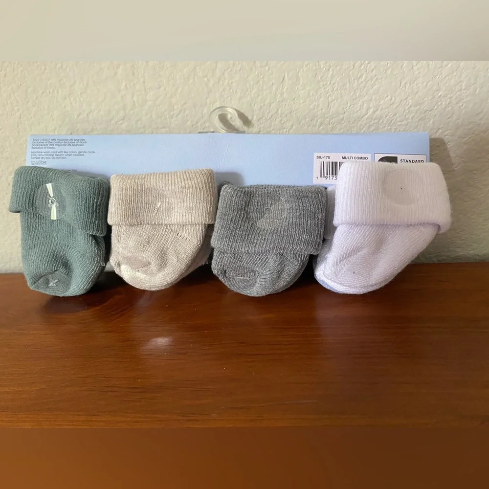 Capelli of New York Baby Socks Set - Blue, Cream, White, Gray - newborn new!